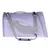 Sac de transport violet avec sangle grise réglable, poignée sur le dessus et grande fenêtre en maille pour aération visible sur le côté.