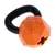 Orangefarvet tyggelegetøj formet som en kettlebell med sort håndtag, påskriften '10kg' og '22lb'.