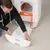kooa cat litter box with pull-out tray and waste bag, shows easy cleaning by removing the container.