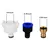 Drei Adapter mit Grössenangaben: Weisser Adapter 0.9 inch, schwarzer Adapter mit blauem Ring 0.79 inch, goldener Adapter 0.69 inch.