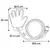 Diagramm mit Abmessungen: Handschuh 18,5 cm breit, 22 cm hoch, Schlauchlänge 201 cm, Durchmesser 1,1 cm.