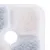 Nahaufnahme eines weissen und grauen Filtermaterials mit runder Aussparung, geeignet für Wasser- oder Luftfilter.