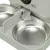 Automatic feeder with two stainless steel bowls and divider. Control panel with visible feed button.