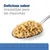 Delicioso sabor irresistible para las mascotas, texto sobre una cuchara con comida húmeda para mascotas.