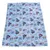 Coperta azzurro chiaro con motivi Harry Potter, tra cui Binario 9¾, Hogwarts Express, frutti di boscotte magiche e bagagli.