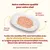 Assiette avec mélange thon et poulet, bouillon de poisson et riz. Texte : recettes HFC formulées avec viande et/ou poisson propres à la consommation humaine, désormais aliments pour chat.