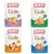 Quatre sachets Rinti Filetto Feines Huhnfilet 100g : avec jambon, légumes, cœur ou canard en gelée. Texte en allemand visible sur chaque emballage.