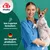 8in1 Vitality. Von Experten formuliert. Entwickelt mit Tierärzten. Mit Sorgfalt produziert. Hergestellt in Deutschland. Texte en allemand, vétérinaire tenant un chien.
