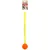 Flamingo Floating Ball TPU Dog, žlutý popruh s oranžovým míčkem. Plovoucí hračka pro psy.