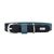 HUNTER Halsband Wolmar BioThane® x leer, rookblauw/zwart - Maat M: 55 cm lang, 24 mm breed