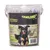 Secchiello Caniland for Dogs Soft-Happen Pferd mit Kartoffel, peso netto 540 g, immagine di cane nero e marrone sulla confezione. Testo in tedesco visibile sull'etichetta.