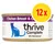 thrive Complete kattenvoer, Chicken Breast & Chicken Liver, 0% Nonsense, verpakking met 12 stuks zichtbaar op het blikje