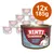 Rinti Gold mit Geflügelherzen, getreidefrei, in feinen Stücken. Packung mit 12 Dosen à 185g.