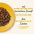 Texte en allemand : mit mindestens 80% tierischem Eiweiß, getreidefrei, aus natürlichen Zutaten, mit zusätzlichen Vitaminen und Mineralien. Croquettes sur une assiette jaune.
