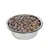 Bowl filled with dry kibble pellets, showing the size and shape of the food pieces.