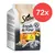 Sheba Fresh & Fine in Sauce, 72x Portionsbeutel à 50g, mit Truthahn x2 und Huhn x4, 100% recycelbares Papier.