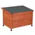 Caseta rectangular de madera con techo plano oscuro y patas cortas negras, sin marcas ni texto visible. Caseta rectangular de madera con techo plano oscuro y patas cortas negras, sin marcas ni texto visible.