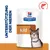 Hill's Prescription Diet k/d Katzenfutter, Unterstützung der Nieren, mit Fischsymbol. Verpackung zeigt eine Katze mit blauem Halsband.