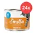 Smilla Poultry Pot mit Fisch, enthält Taurin, getreidefrei, Made in Germany, 200g. Verpackung zeigt Katze. Packungsgröße: 24x.