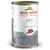 almo nature HFC Natural tonijn met jonge ansjovis, tekst: owned by the animals, tuna with whitebait, afbeelding van kat en vis op het blik