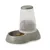 Comedero automático para mascotas de plástico gris con depósito transparente lleno de croquetas. Incluye un cuenco integrado y huella decorativa en la base. Comedero automático para mascotas de plástico gris con depósito transparente lleno de croquetas. Incluye un cuenco integrado y huella decorativa en la base.
