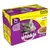 Whiskas 7+ Years Poultry Selection in Jelly, Vitality Support, 12 x 100 g. Sortimente: Chicken, Duck, Poultry, Turkey. Ambalaj mov-galben cu imagine pisică și hrană umedă.