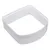 White plastic frame, square with rounded corners. Suitable as accessory or spare part for cat litter boxes.