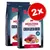 Lot de 2 sacs Mealtime Complete Dog Food Beef 12 kg, recette sans céréales, 7 % ingrédients animaux, riche en bœuf frais. Visuels de viande, carottes et pommes de terre sur l’emballage.