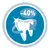 Symbol zęba z niebieską strzałką i napisem ~40% w białym owalnym polu.