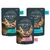 Poches de 50 g Encore In Jelly pour chat : 8x thon, 8x poisson de l’océan, 4x thon avec saumon. Texte visible : 100% natural ingredients, dolphin friendly.