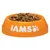 Comida seca para mascotas en un cuenco naranja con la marca IAMS visible en letras blancas. Comida seca para mascotas en un cuenco naranja con la marca IAMS visible en letras blancas.