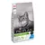 Опаковка Purina Pro Plan Sterilised Adult 1+ с изображение на котка, надписи Optirenal, с крокиком, без добавени оцветители, за поддържане здравето на бъбреците.