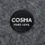 Cosma Pure Love. Brand logo on grey felt.