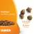 IAMS Indoor with fresh chicken -kuivaruokaa oranssissa kupissa, kolme nappulaa, koko: halkaisija 10 mm, paksuus 4 mm. Näkyvissä englanninkielinen tuotenimi ja mitat.