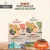 IAMS Naturally Land & Sea Collection Senior 7+, 6x saumon de l’Atlantique Nord en sauce, 6x agneau de Nouvelle-Zélande en sauce, sachets pour chat, 85 g. Texte en anglais visible.