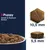 Kibble for puppy small and medium breed shown with dimensions: 10.5 mm width and 5.5 mm height, alongside a bowl filled with kibble pieces.