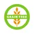 Grain Free (texte en anglais) inscrit sur un épi de blé stylisé dans un cercle vert. Mention visible uniquement sur l’image.