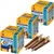 Pedigree Dentastix Big Pack, drie verpakkingen met hondenafbeeldingen en zichtbare Dentastix kauwsticks. Tekst: 'DENTASTIX', 'TAQUIN UN PAR JOUR', 56 stuks, voor verschillende hondgroottes.