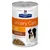 Konzerva Hill's Prescription Diet Urinary Care c/d Multicare pro psy, Stew with Chicken & added Vegetables, 354 g. Na obalu pes a miska s krmivem.