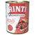 RINTI Kennerfleisch mit Rind, getreidefrei. Dåse med oksekød og indmad vist på etiketten. Original-mærke og tekst: RINTI SEIT 1993 Original.