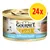 Scatoletta Gourmet Gold Raffiniertes Ragout mit Thunfisch, confezione da 24x. Immagine di un gatto bianco e porzione di ragout su piatto visibili sull'etichetta. Scatoletta Gourmet Gold Raffiniertes Ragout mit Thunfisch, confezione da 24x. Immagine di un gatto bianco e porzione di ragout su piatto visibili sull'etichetta.