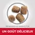 Taille approximative des croquettes 12 × 13 mm, texte visible : UN GOÛT DÉLICIEUX
