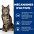 MÉCANISMES D’ACTION : Agit naturellement selon la consommation énergétique du chat, favorise la combustion des graisses et mélange de fibres pour la satiété. Chat tigré avec collier bleu visible. MÉCANISMES D’ACTION : Agit naturellement selon la consommation énergétique du chat, favorise la combustion des graisses et mélange de fibres pour la satiété. Chat tigré avec collier bleu visible.