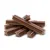 Brown star-shaped chew sticks arranged in a pile, showing their ridged texture and cross-section detail.
