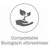 Compostable Biologisch afbreekbaar – texte bilingue indiquant que le produit est compostable et biodégradable