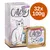Catessy Fine Paté macskaeledel, 32×100 g, doboz és tálka, borítón rajzolt macska, felirat: YUMMMMEOW!, Oh, so smooootth!, 800 g, 100 g e, veal & poultry