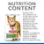 Nutrition content: protein 7.3%, fat 3.1%, crude fibre 0.70%, crude ash 1.3%, moisture 79.0%, calcium 0.18%, phosphorus 0.14%, sodium 0.09%, potassium 0.16%, magnesium 0.02%.