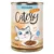 Catessy Chunks in Jelly mit Lachs, 400g Dose. Text: Jelly-cious! Keine Zuckerzusätze. Serviervorschlag mit Fleischstücken auf Teller.