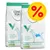 Två påsar Concept for Life Veterinary Diet Hypoallergenic Insect hundfoder, 12 kg, med gul rabattmärke med procenttecken. Text: Reduced food intolerances with hypoallergenic insect protein.