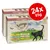 Feringa Classic Meat, lot de 24 x 85 g. Saveurs visibles : volaille, lapin & dinde, canard & veau, poulet & truite, veau, gibier. Sans céréales. Pour chats adultes.